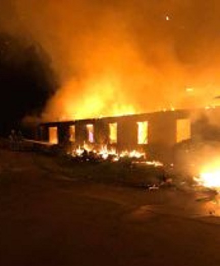 picture of highlander center burning